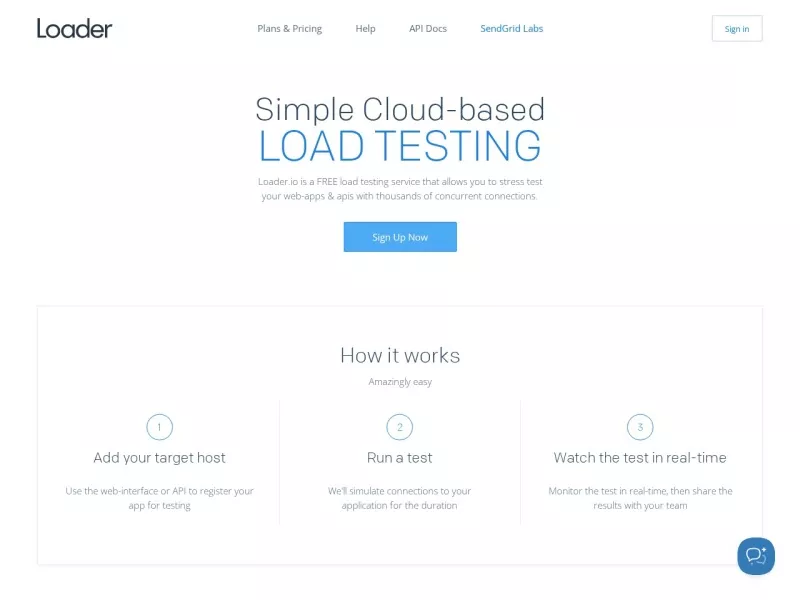 loader.io 网站预览截图