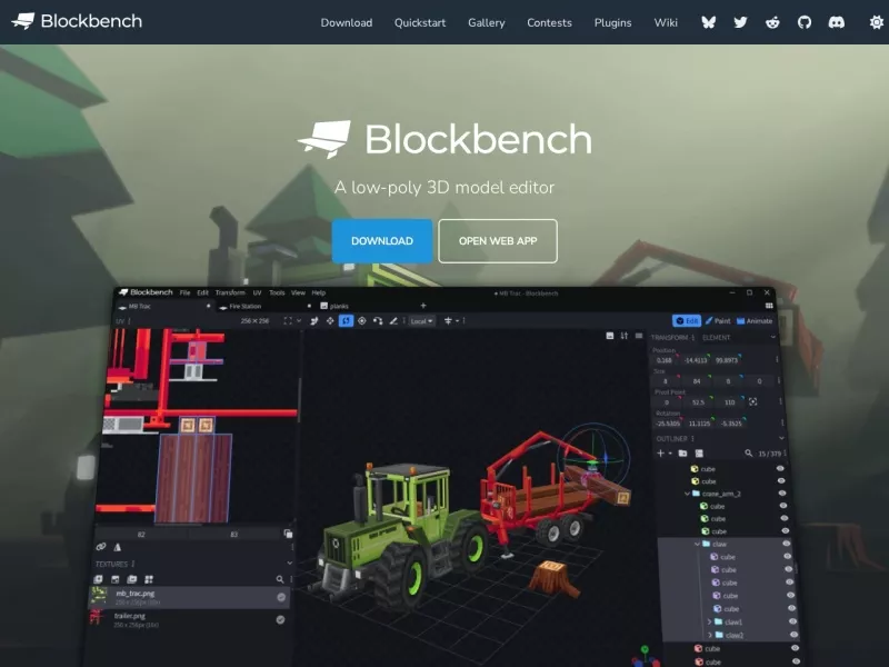 Blockbench 网站预览截图