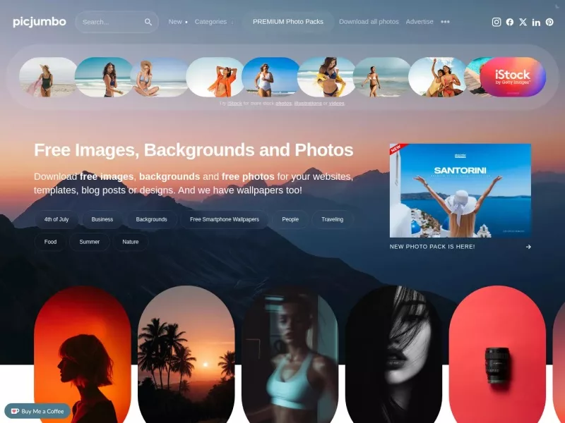 Picjumbo 网站预览截图