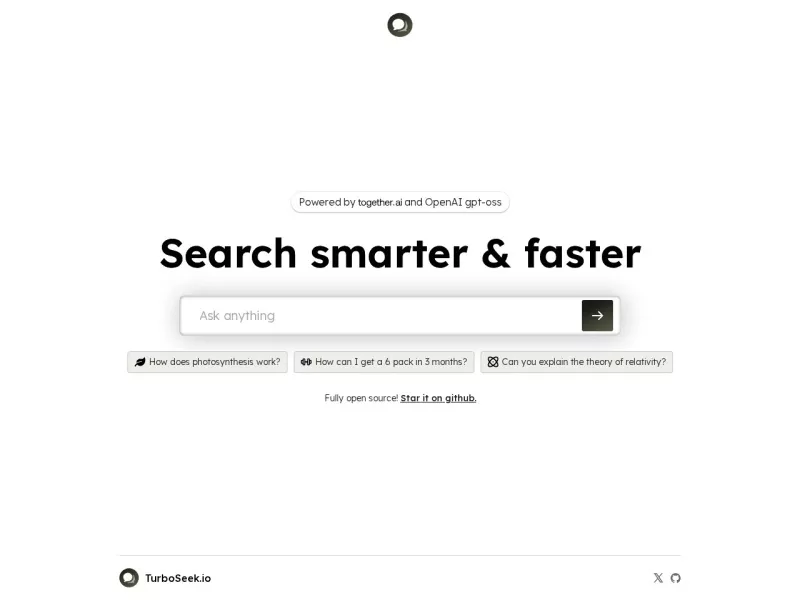 TurboSeek 网站预览截图