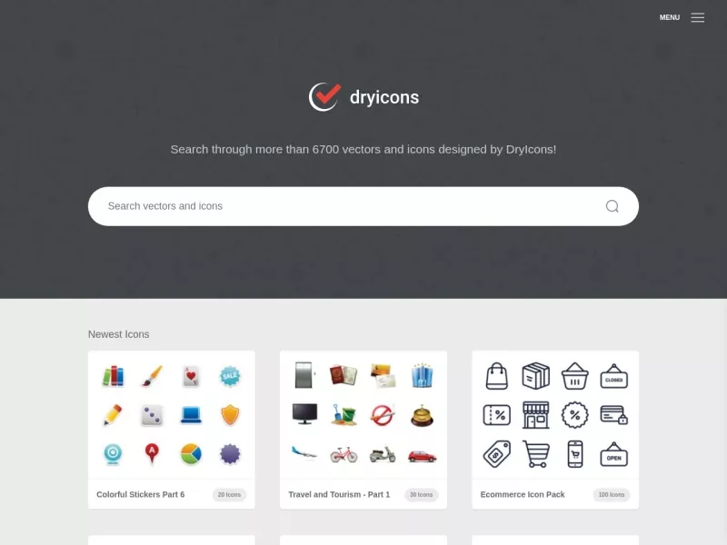 DryIcons 网站预览截图