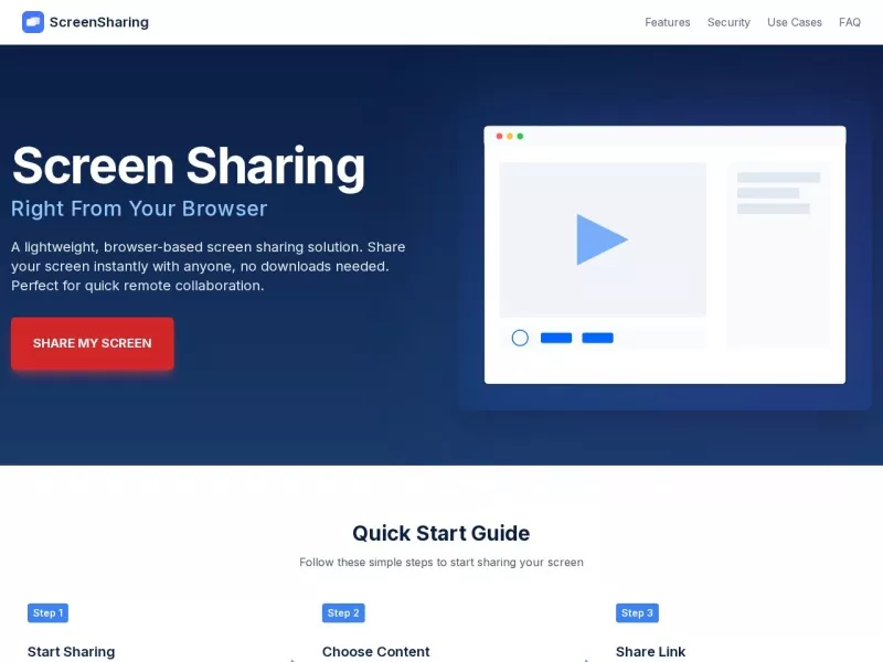 ScreenSharing 网站预览截图