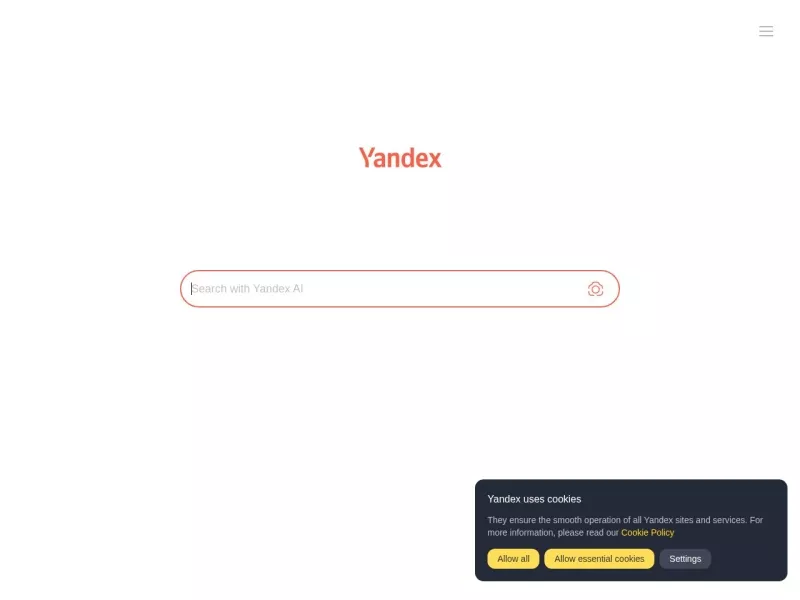 Yandex 网站预览截图