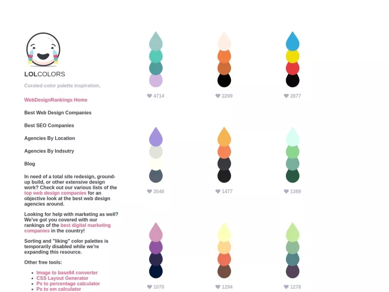 LolColors 网站预览截图