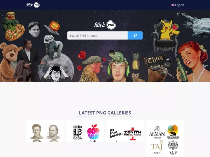 StickPNG 网站预览截图