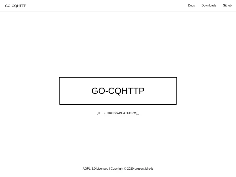 go-cqhttp机器人 网站预览截图