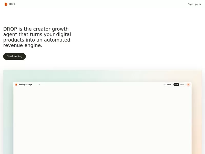 DROP 网站预览截图