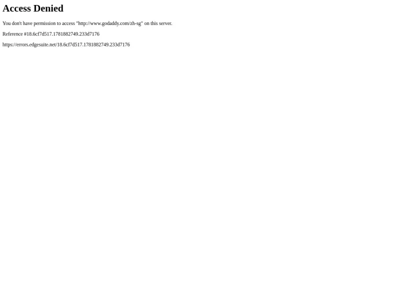 GoDaddy 网站预览截图