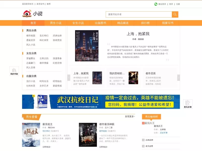 新浪小说 网站预览截图