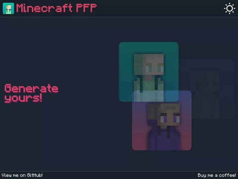 Minecraft PFP 网站预览截图