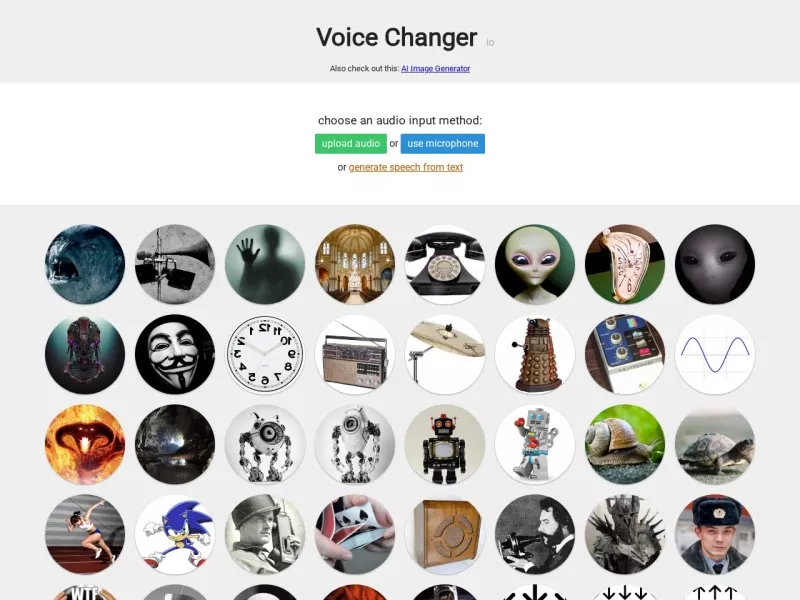 Voice Changer 网站预览截图