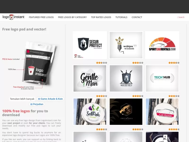 Logoinstant 网站预览截图