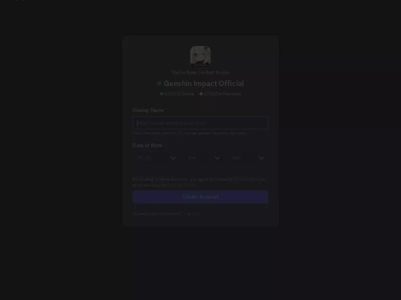 原神Discord 网站预览截图