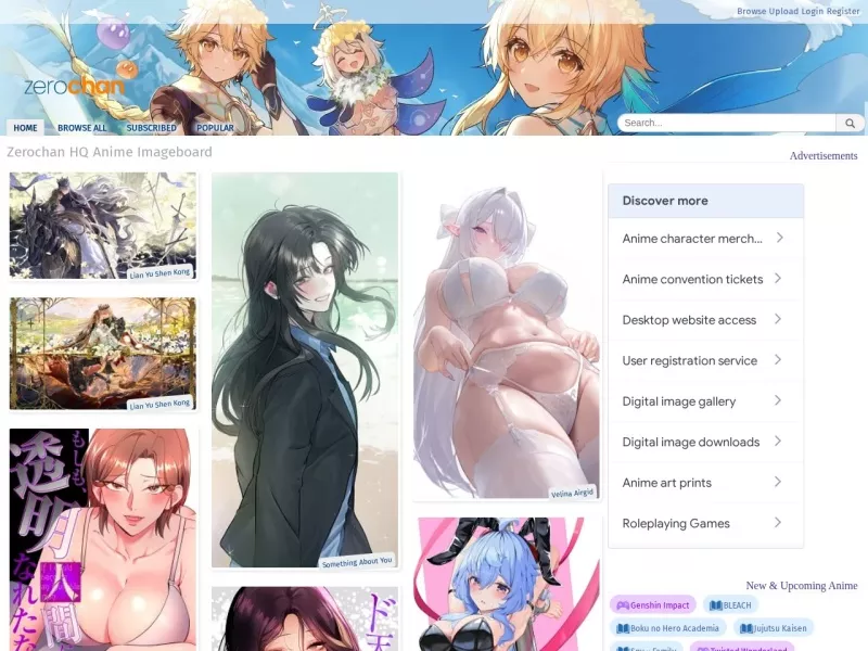 Zerochan 网站预览截图