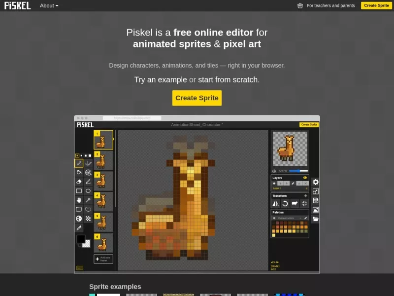 piskel 网站预览截图