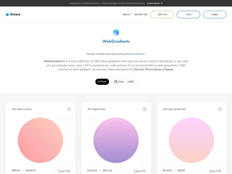 WebGradients 网站预览截图