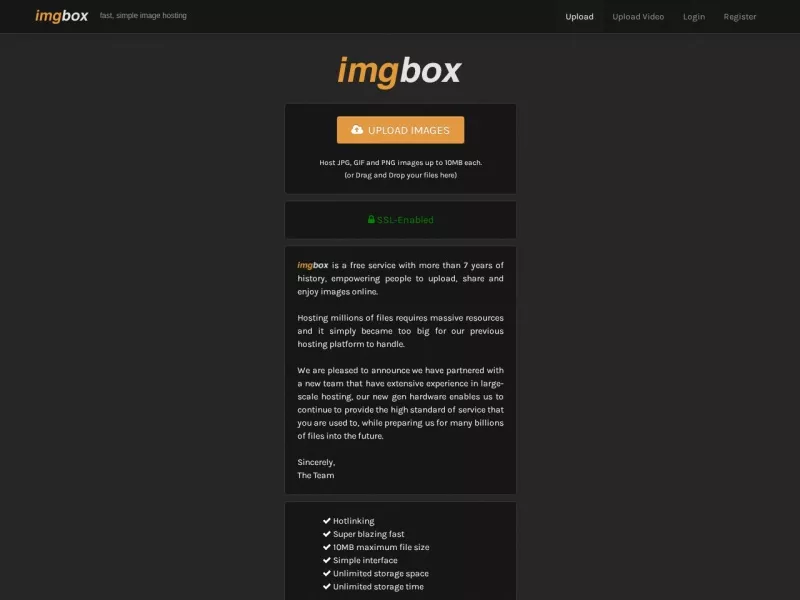 imgbox 网站预览截图