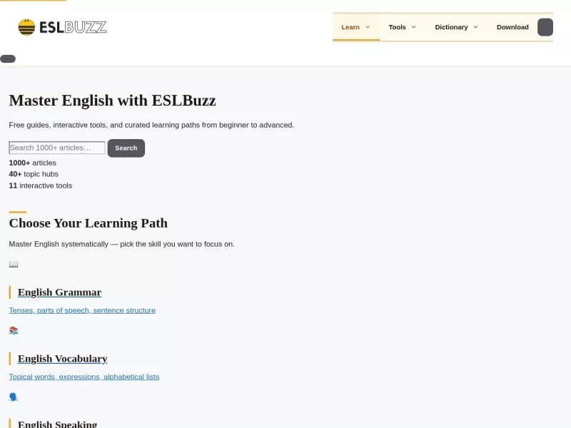 ESLBuzz 网站预览截图