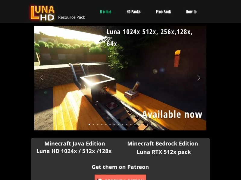 LUNA HD 网站预览截图