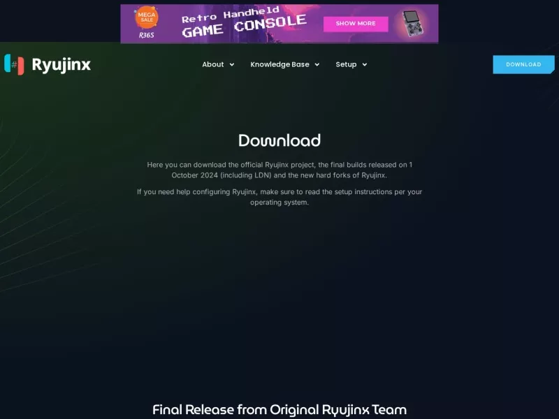 Ryujinx 网站预览截图