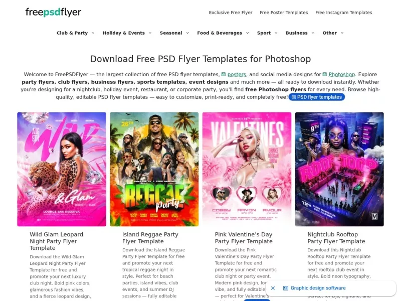 Freepsdflyer 网站预览截图
