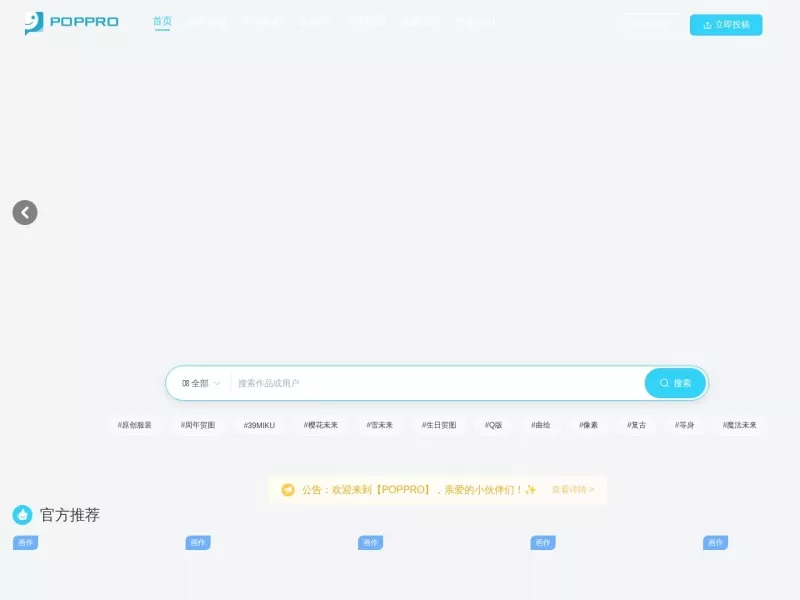 POPPRO 网站预览截图