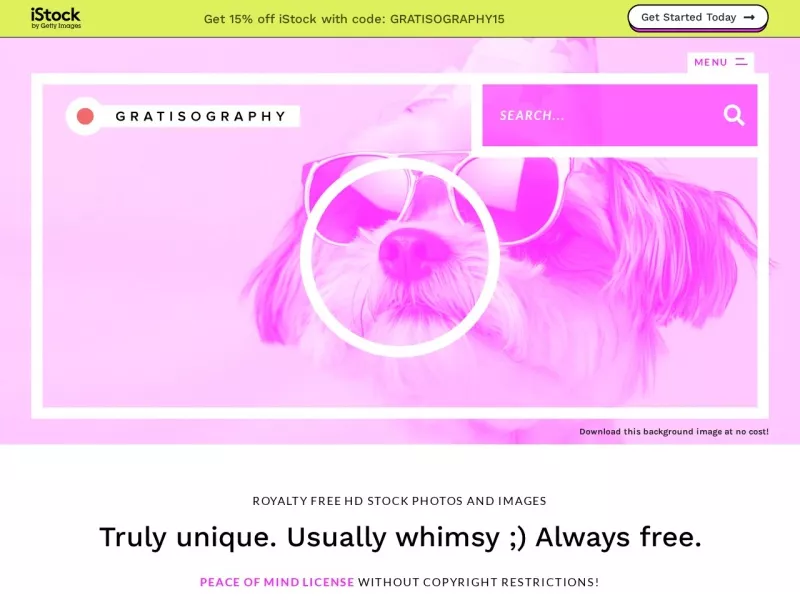 Gratisography 网站预览截图