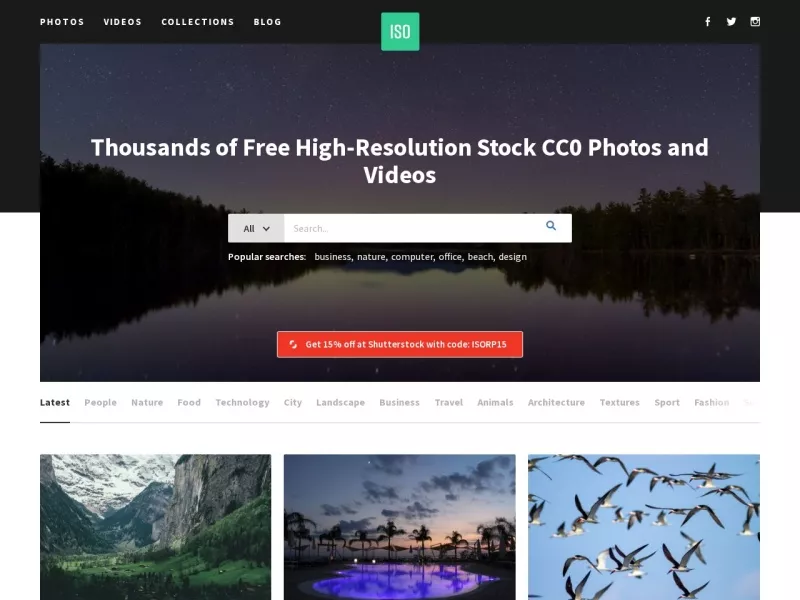 iStock Photo 网站预览截图