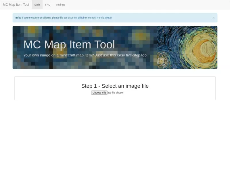 MC Map Item Tool 网站预览截图