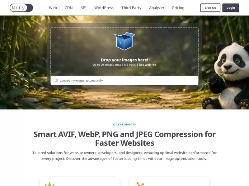 TinyPNG 网站预览截图