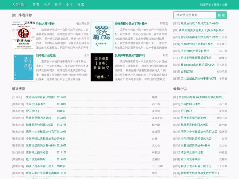 大美书网 网站预览截图