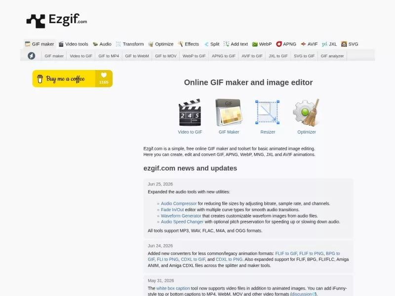 EZGif 网站预览截图