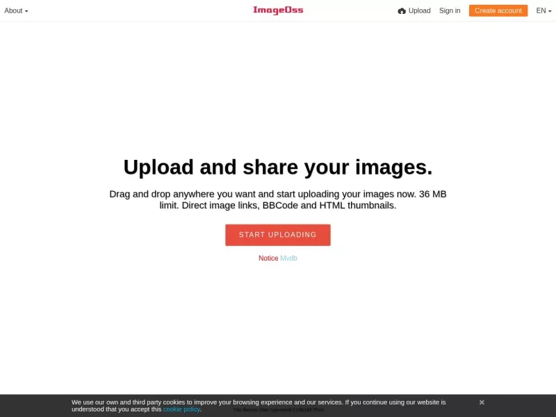 ImageOss 网站预览截图