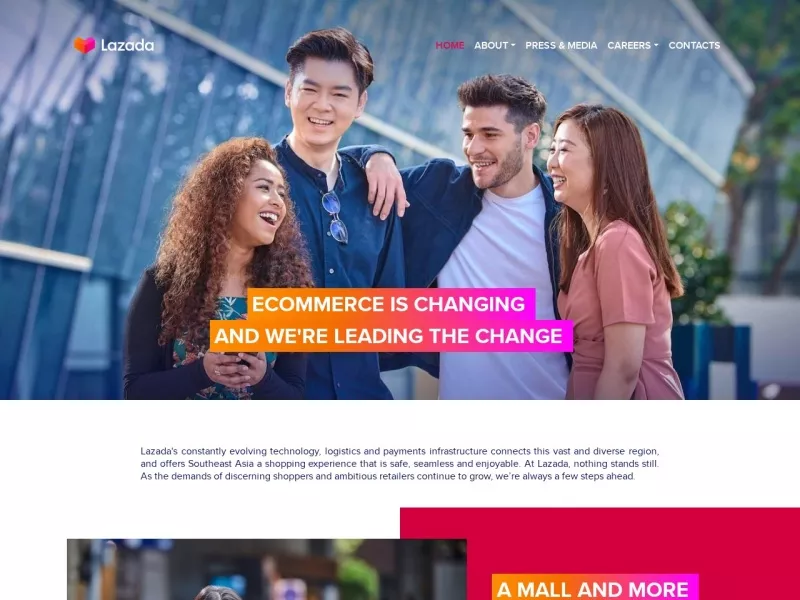 Lazada 网站预览截图
