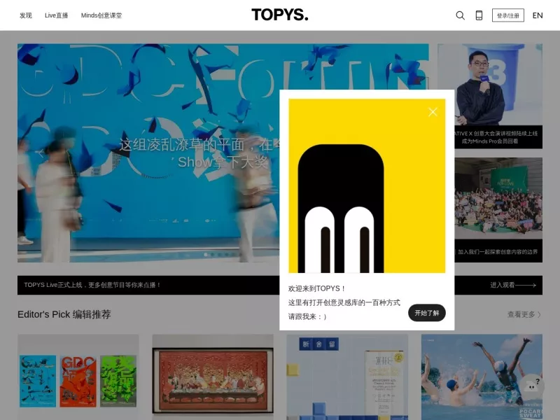 TOPYS 网站预览截图