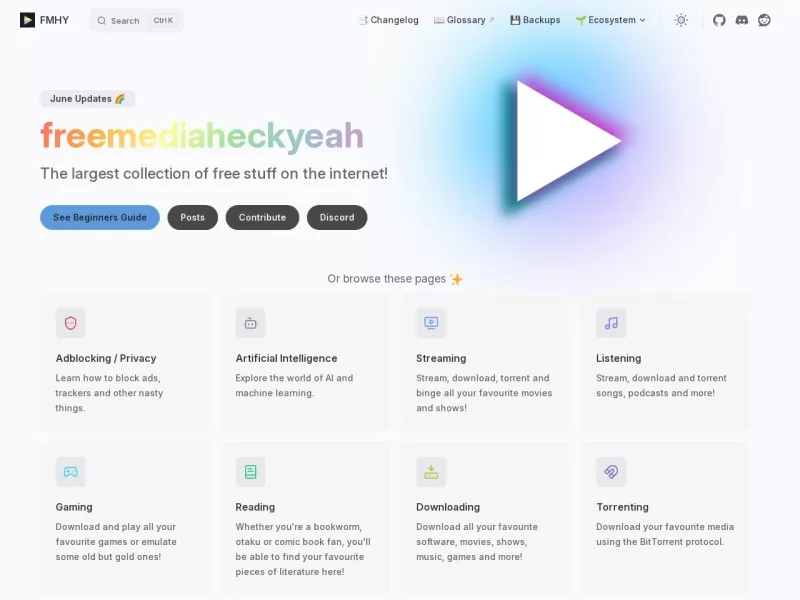 FMHY 网站预览截图