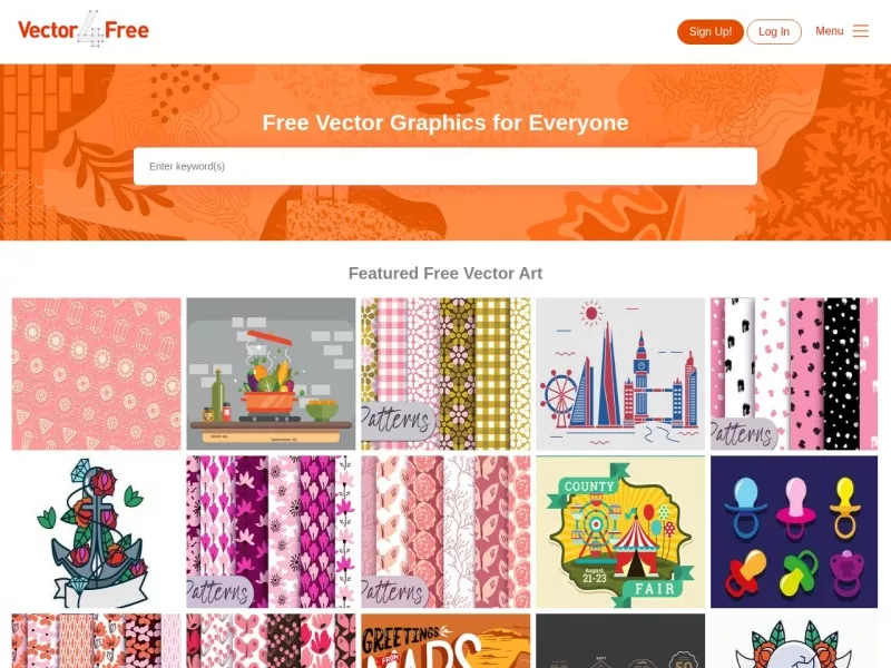 Vector4Free 网站预览截图