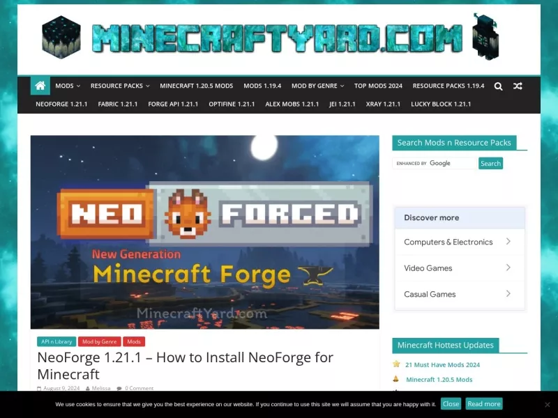Minecraft Yard 网站预览截图