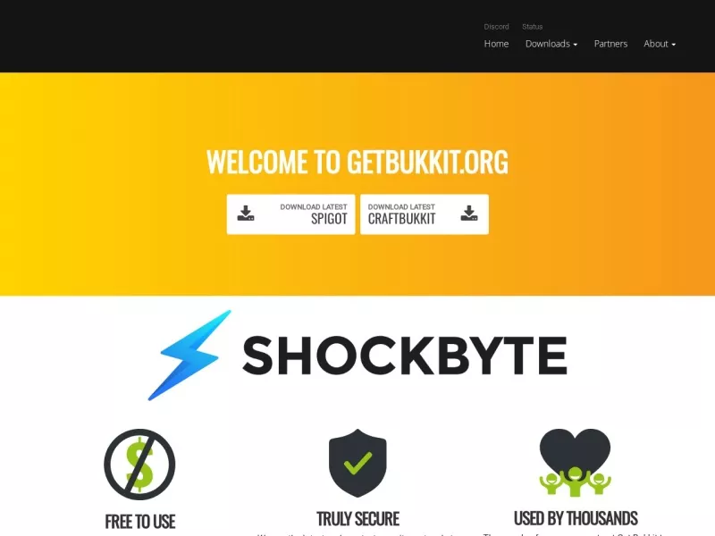 GetBukkit 网站预览截图
