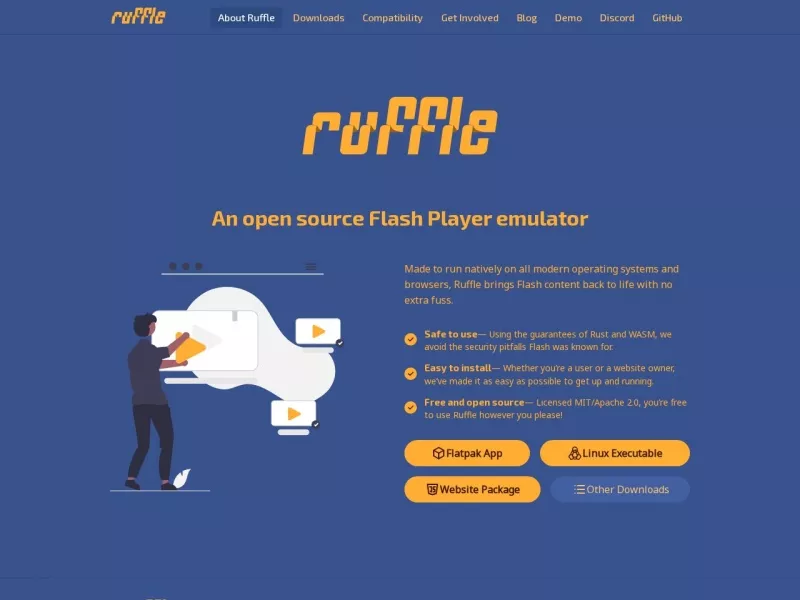 Ruffle模拟器 网站预览截图