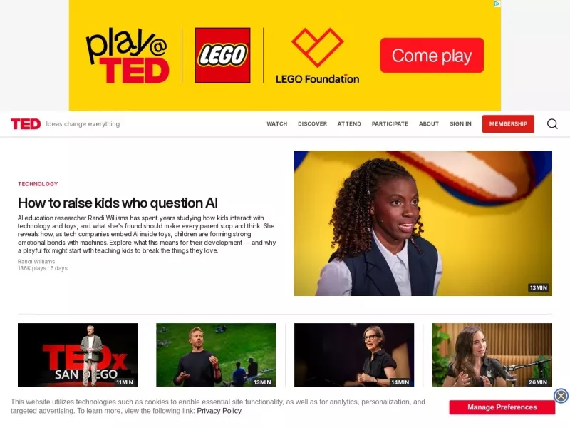 TED 网站预览截图