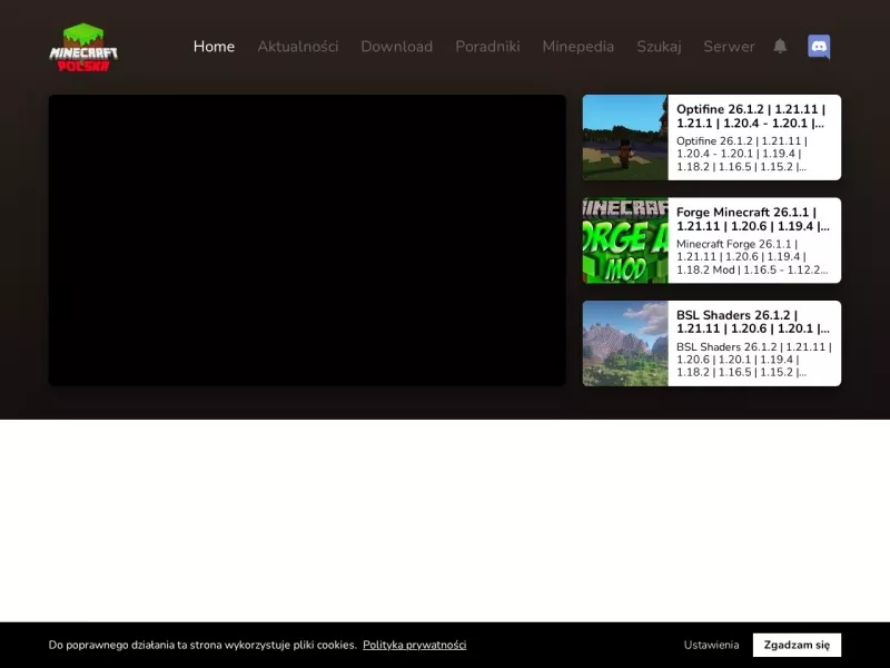 Minecraft Polska 网站预览截图