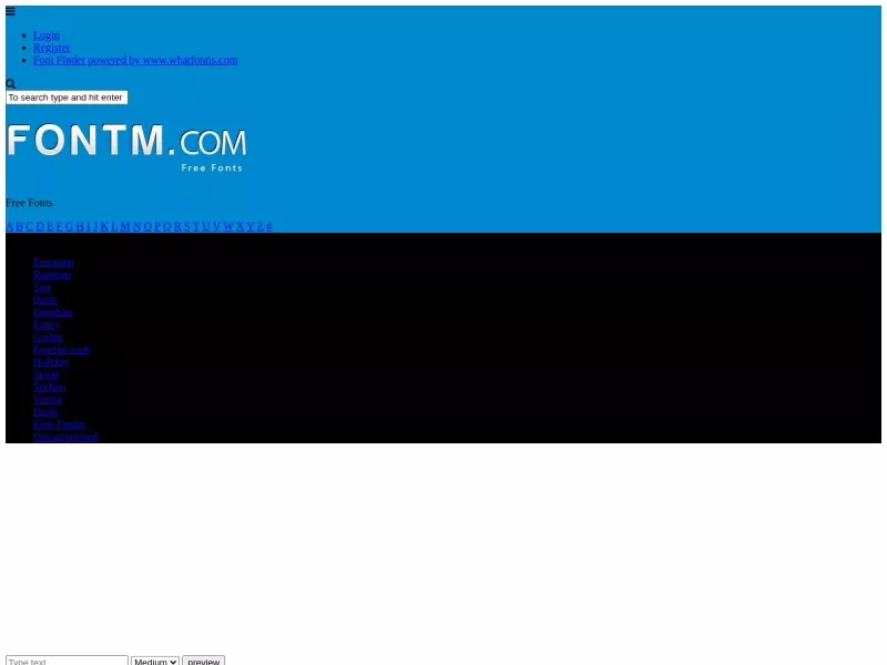 FontM 网站预览截图