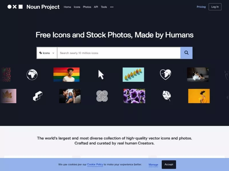 NounProject 网站预览截图