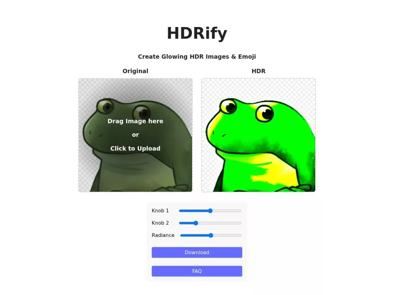 HDRify 网站预览截图
