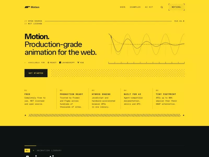 Motion One 网站预览截图