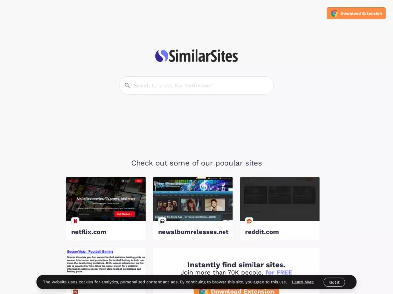 Similarsites 网站预览截图