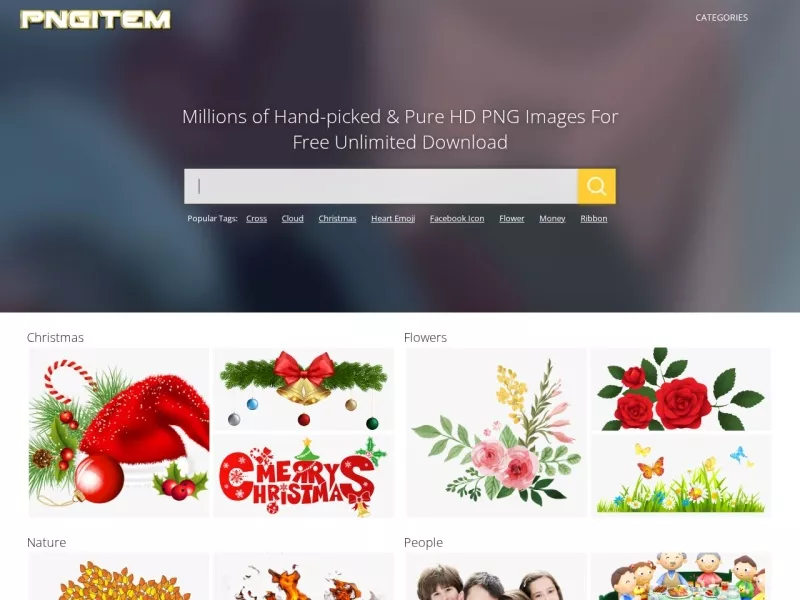PNGitem 网站预览截图