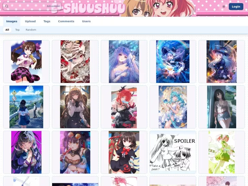E-shuushuu 网站预览截图