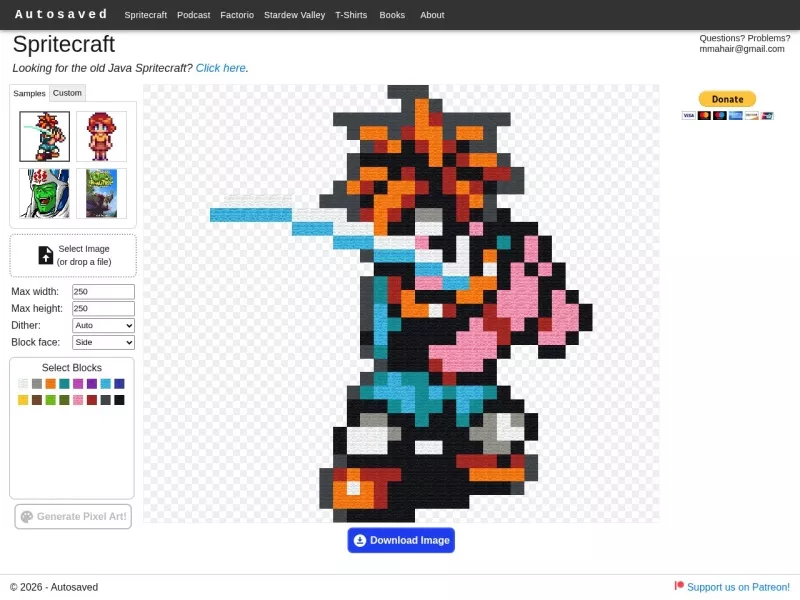 Spritecraft 网站预览截图